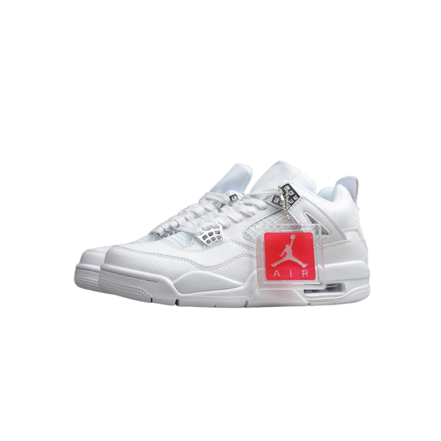 AIR JORDAN 4 RETRO PURE MONEY WHITE METALLIC SILVER